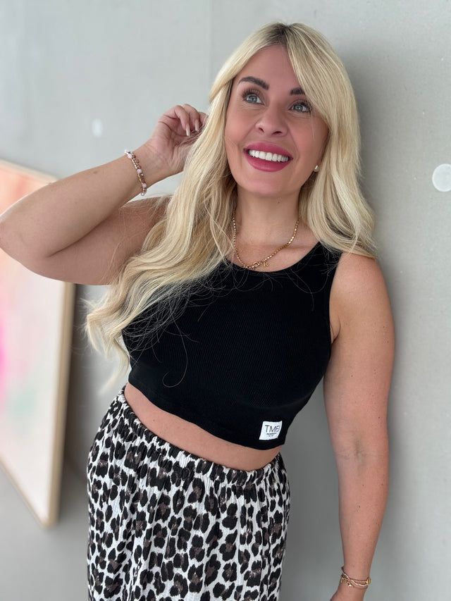 SIGNATURE CROP TOP schwarz