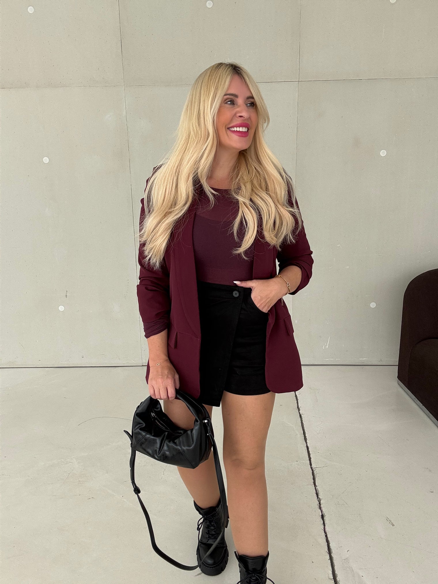 Wildleder Hosenrock BLACK