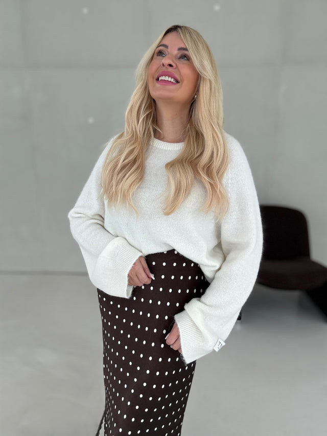 Signature Strickpullover Baby Alpaka Cremeweiß