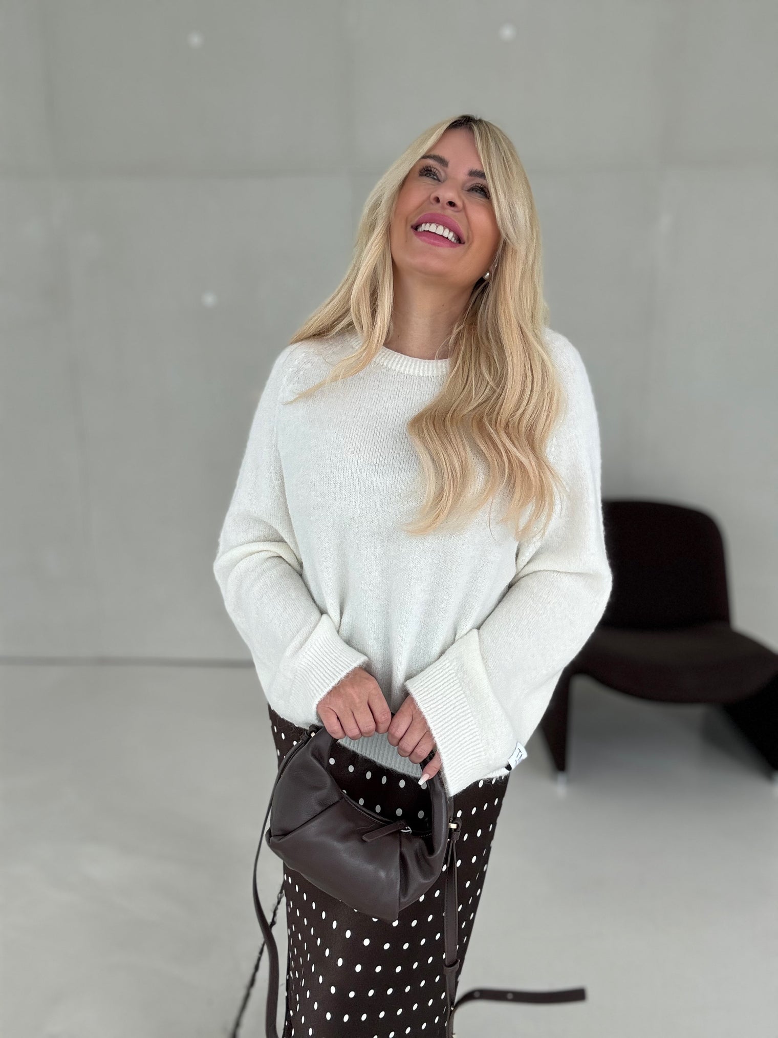 Signature Strickpullover Baby Alpaka Cremeweiß