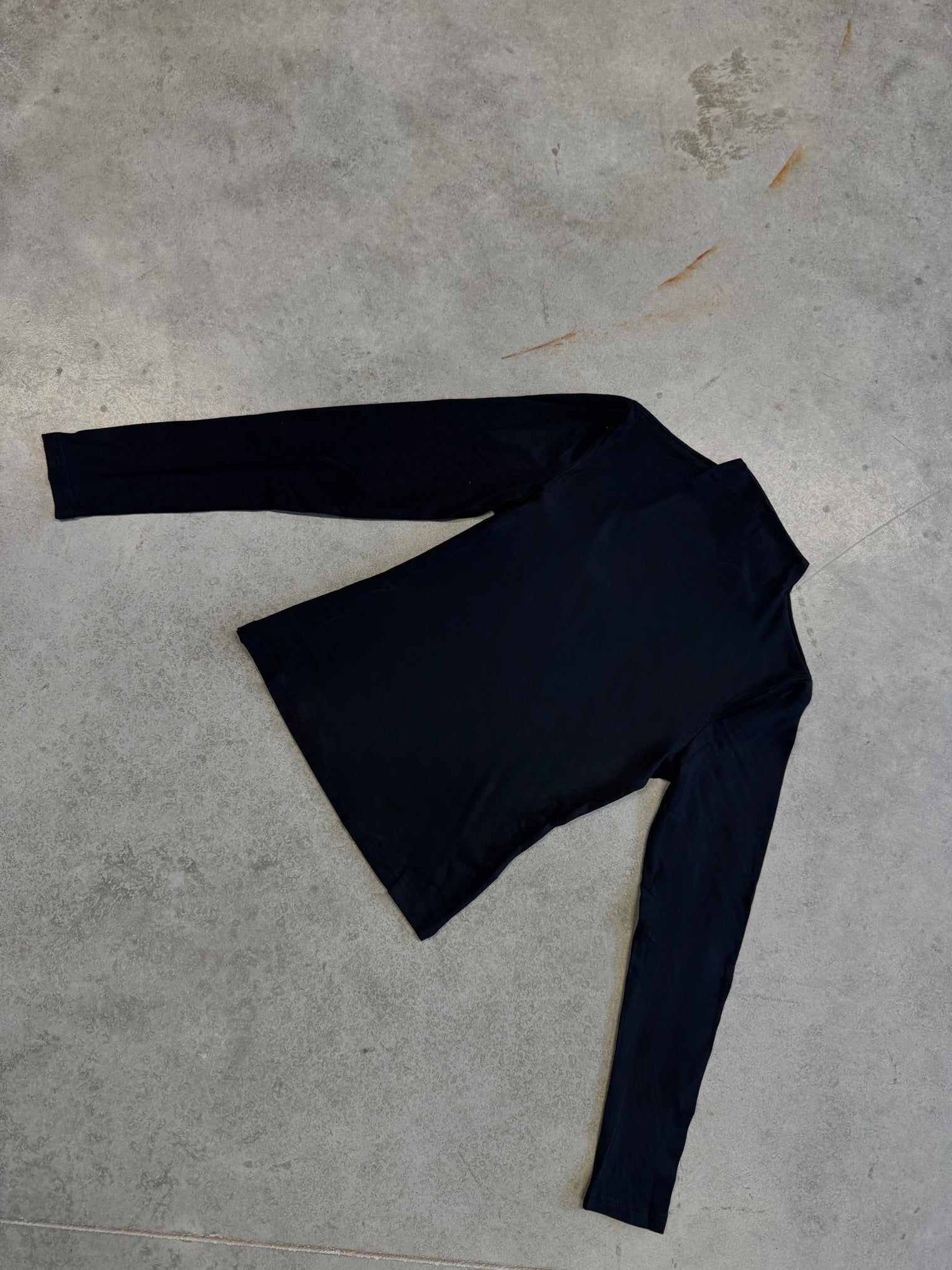 Turtle Neck Viskose Shirt schwarz