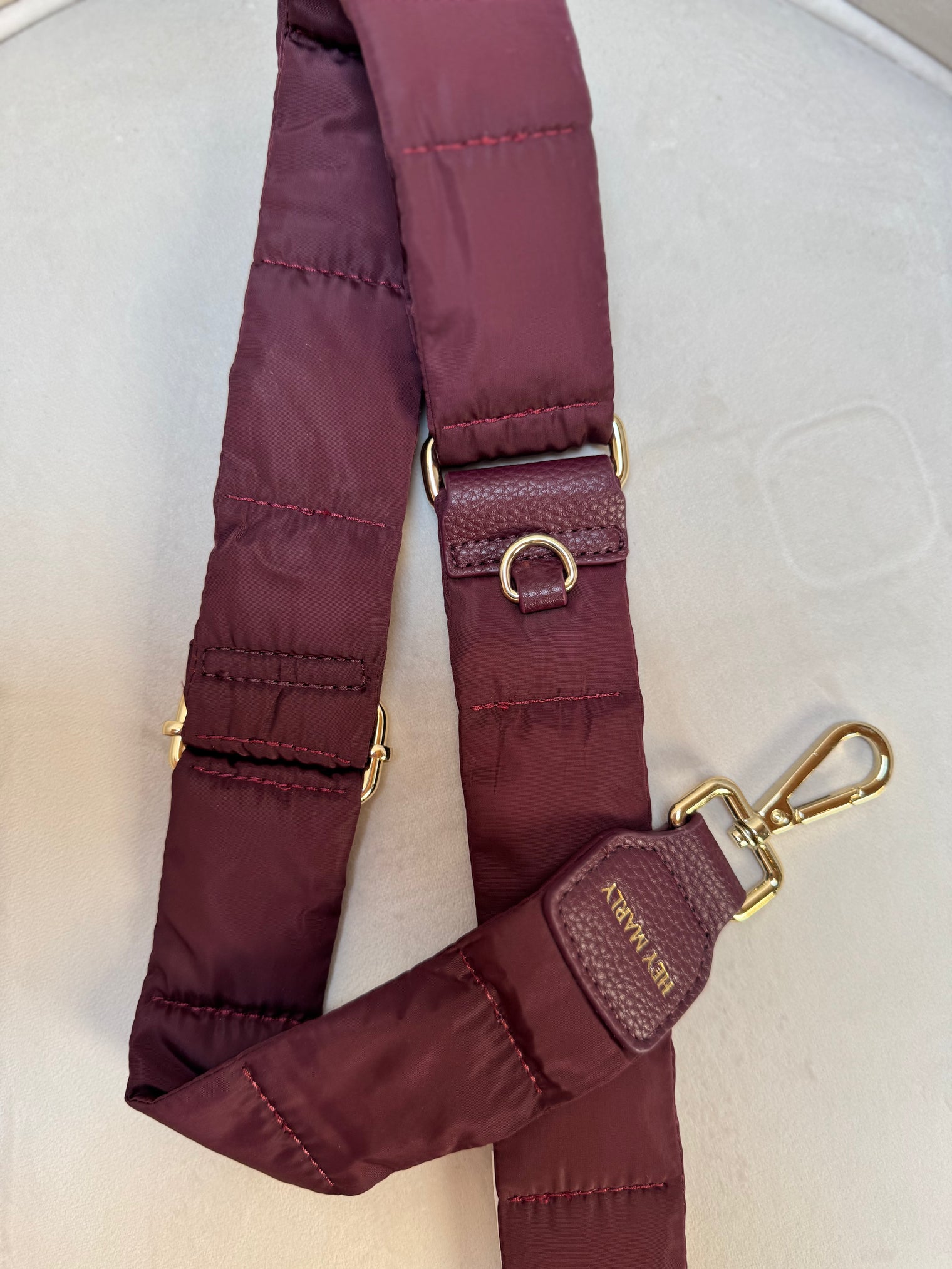 Hey Marly Puffy Nylon Strap Berry