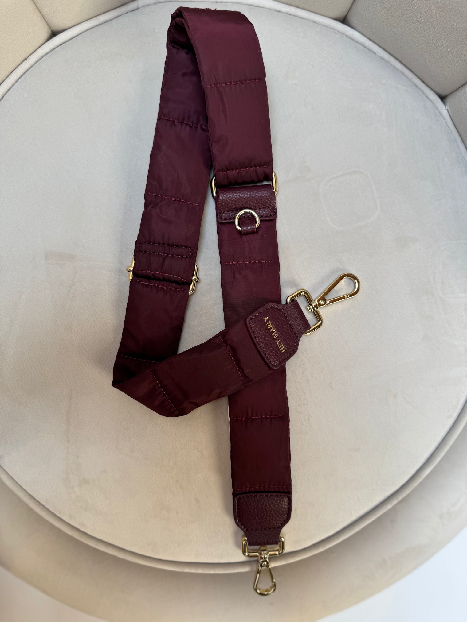 Hey Marly Puffy Nylon Strap Berry