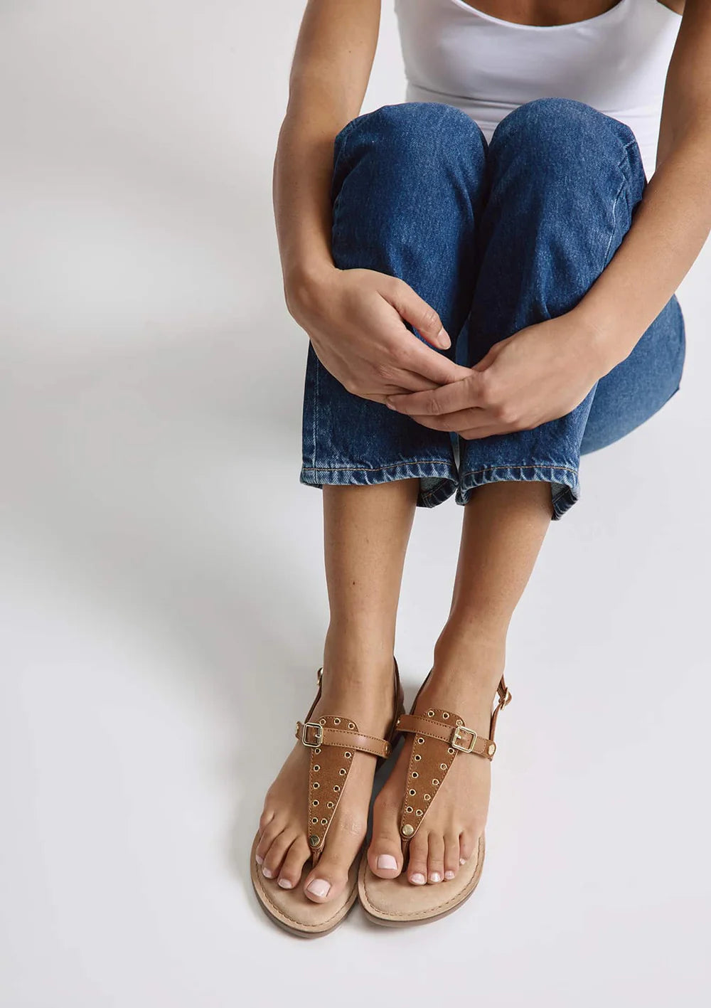 Hey Marly Eyelet Classic Cognac