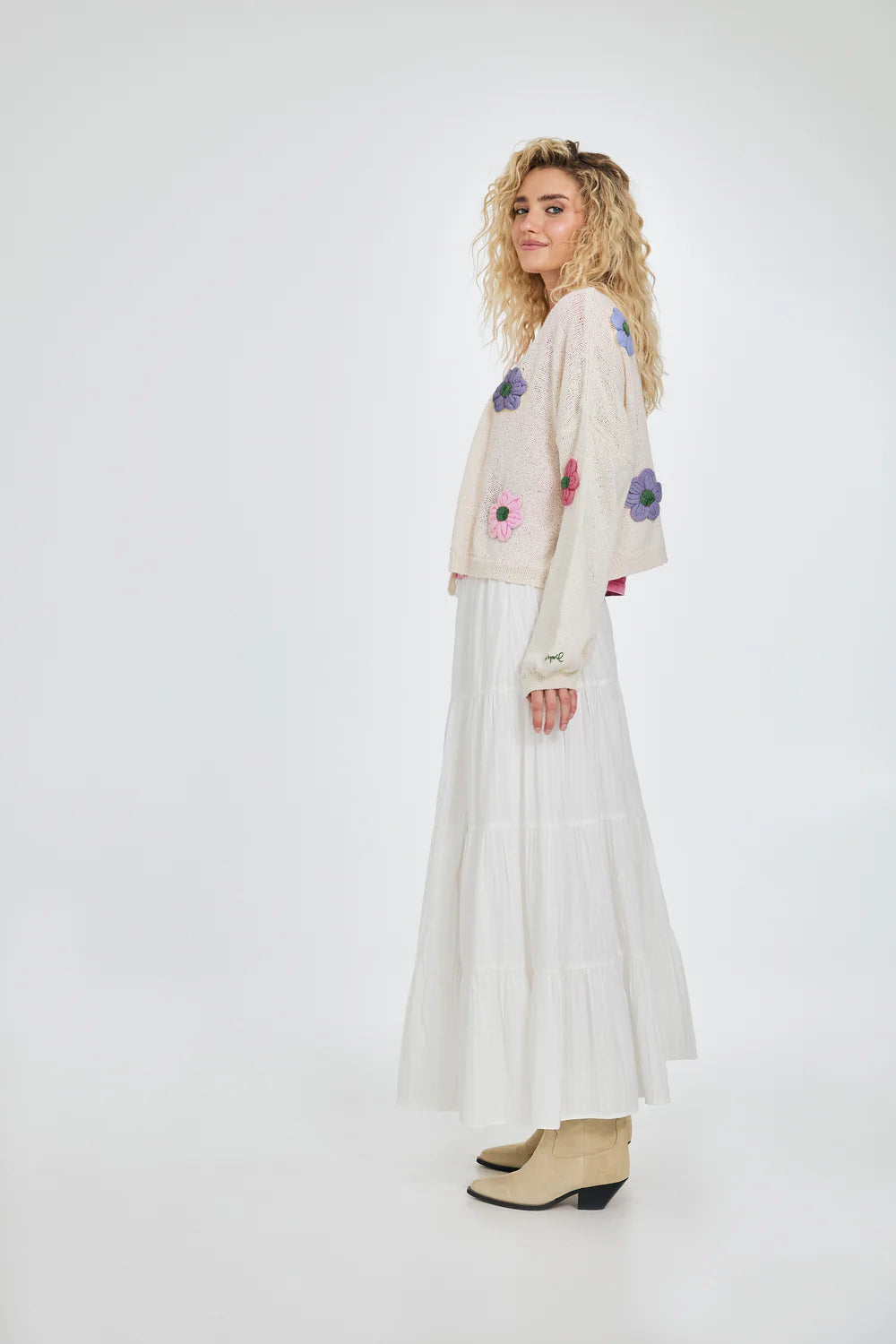 OH APRIL Harriet Cardigan Off White