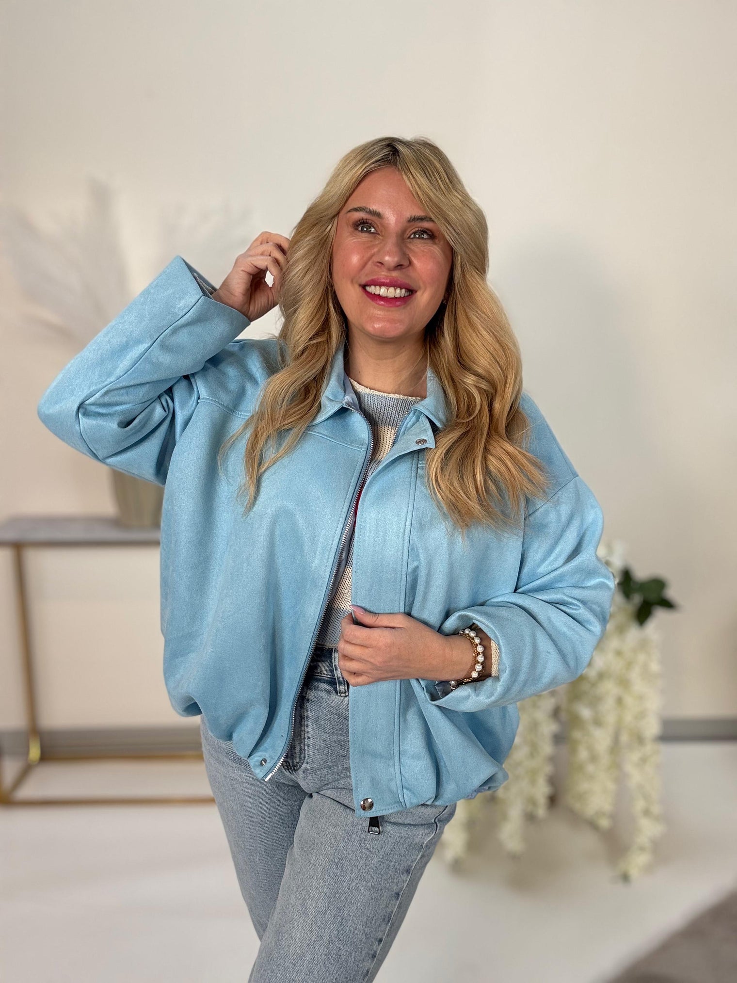 Velours Lederjacke KILL THEM WITH SOFTNESS