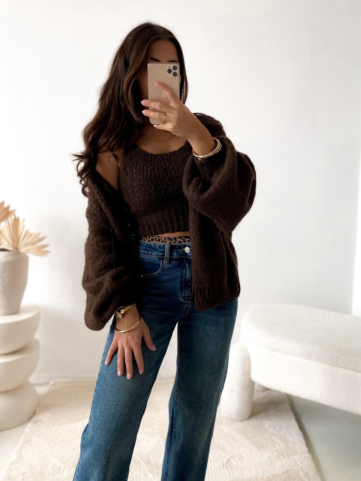 Stretch WIDE LEG Jeans Blue mit Leo