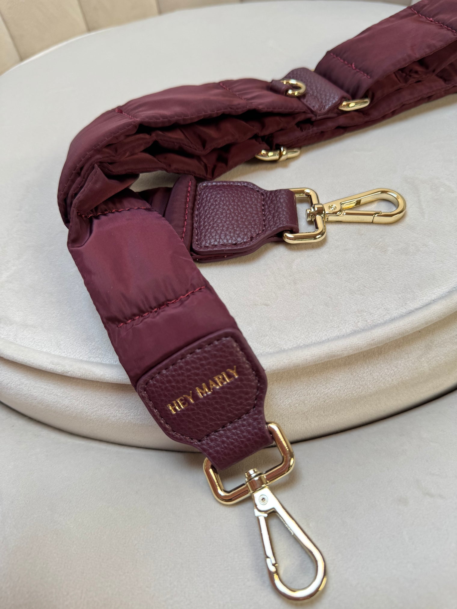 Hey Marly Puffy Nylon Strap Berry