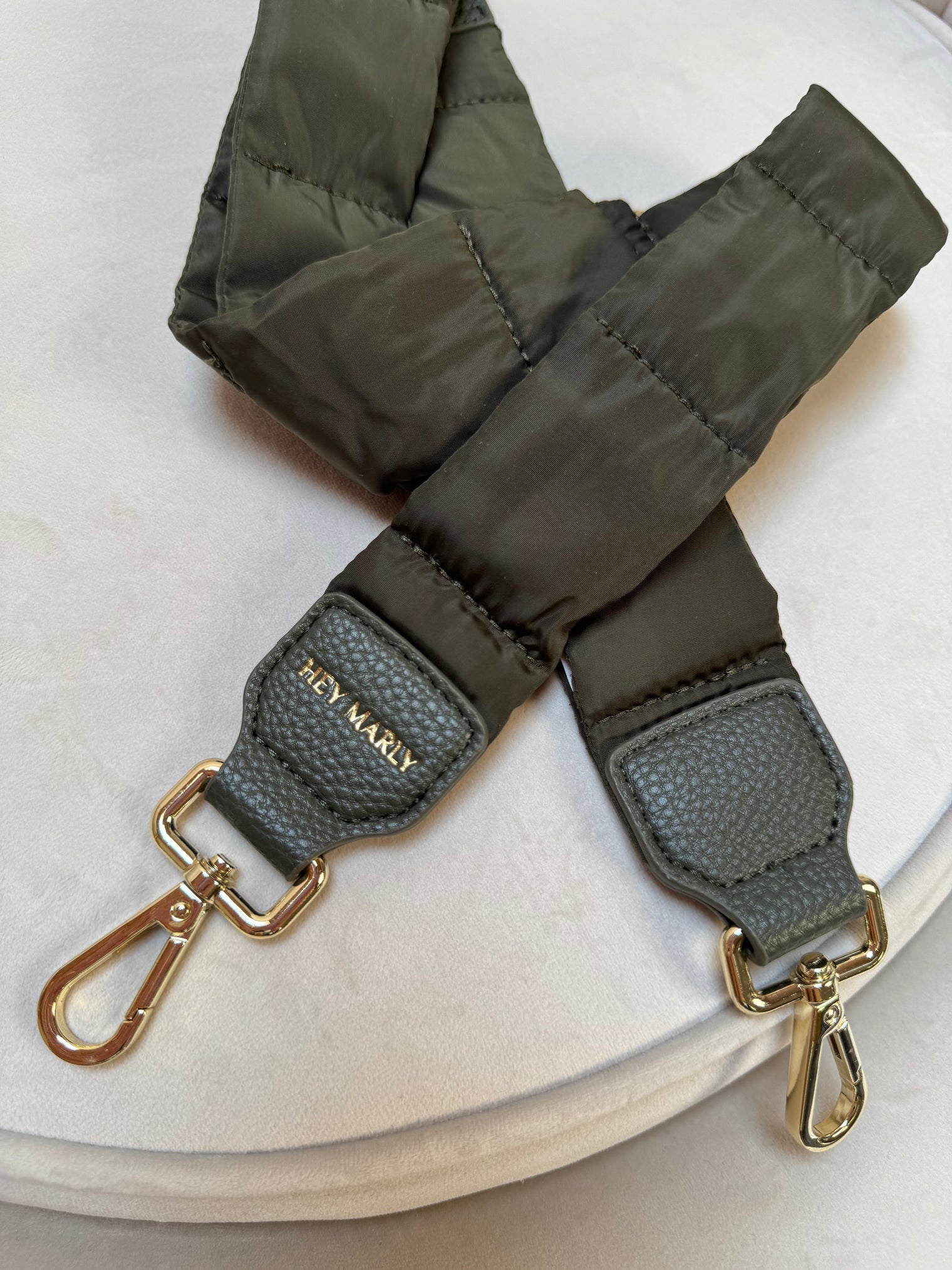 Hey Marly Puffy Nylon Strap Forest