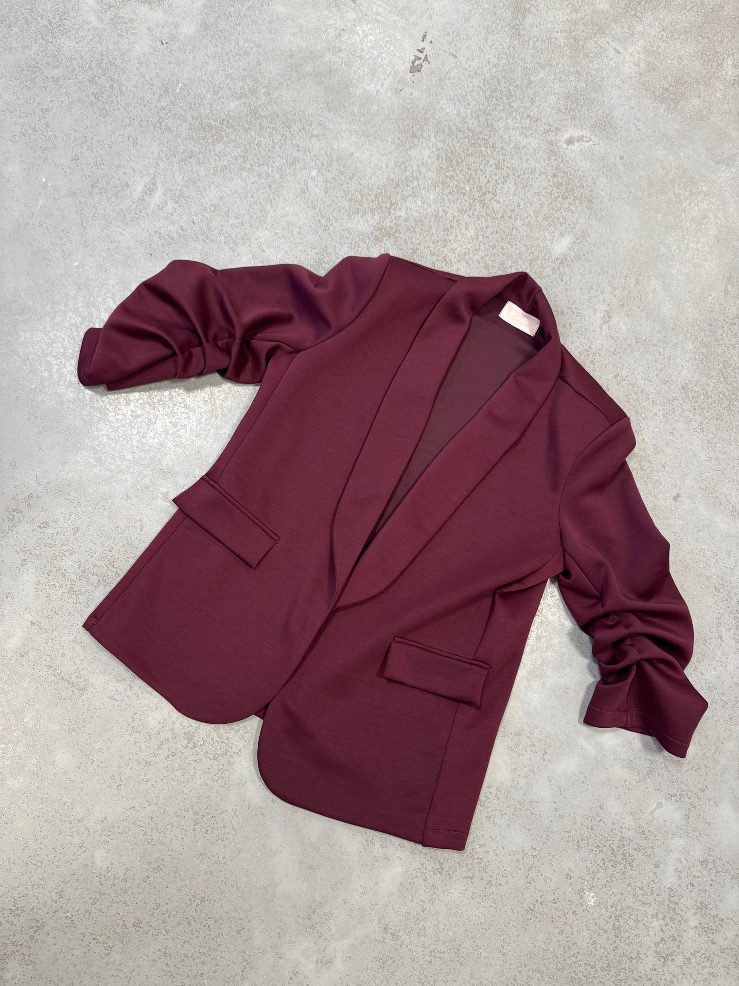 Stretch Butterstoff Blazer OVER THE CLOUDS burgundy