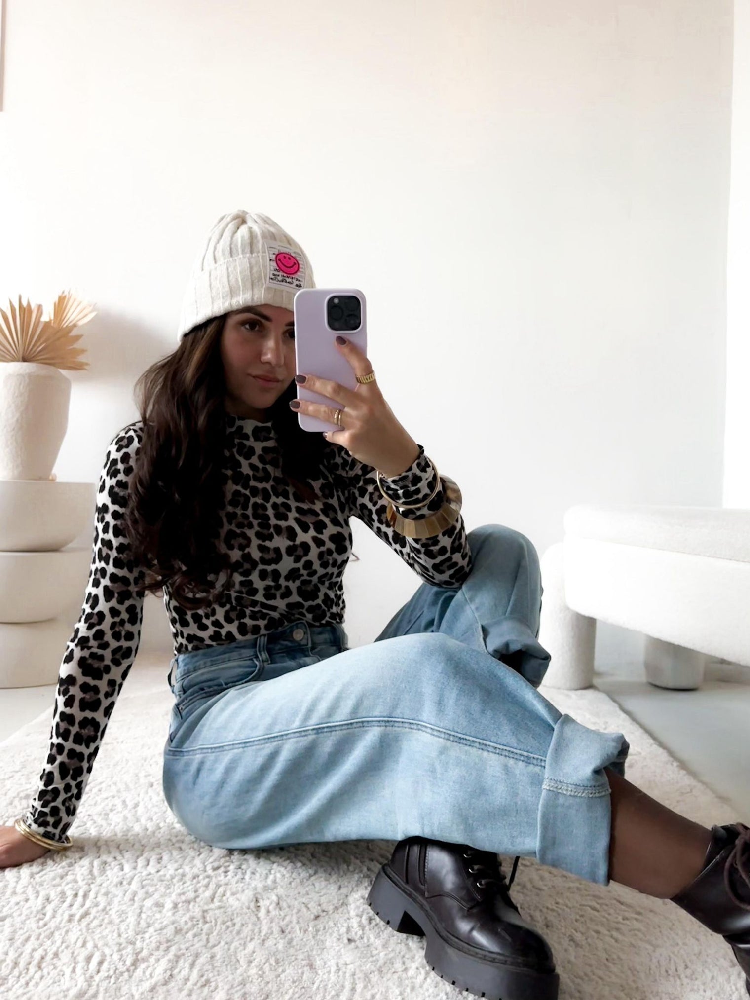 Stretchy Cashmere Langarmshirt LEO