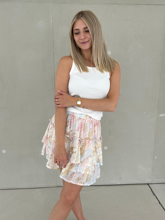 Basic Ripp Top weiß