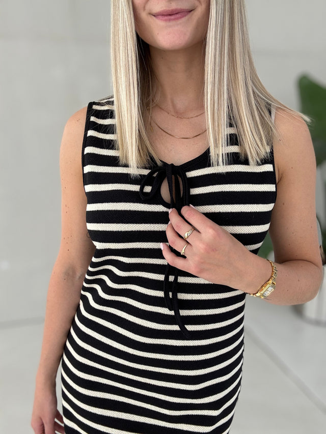 Kleid CASUAL CITY STROLL SCHWARZ/CREME