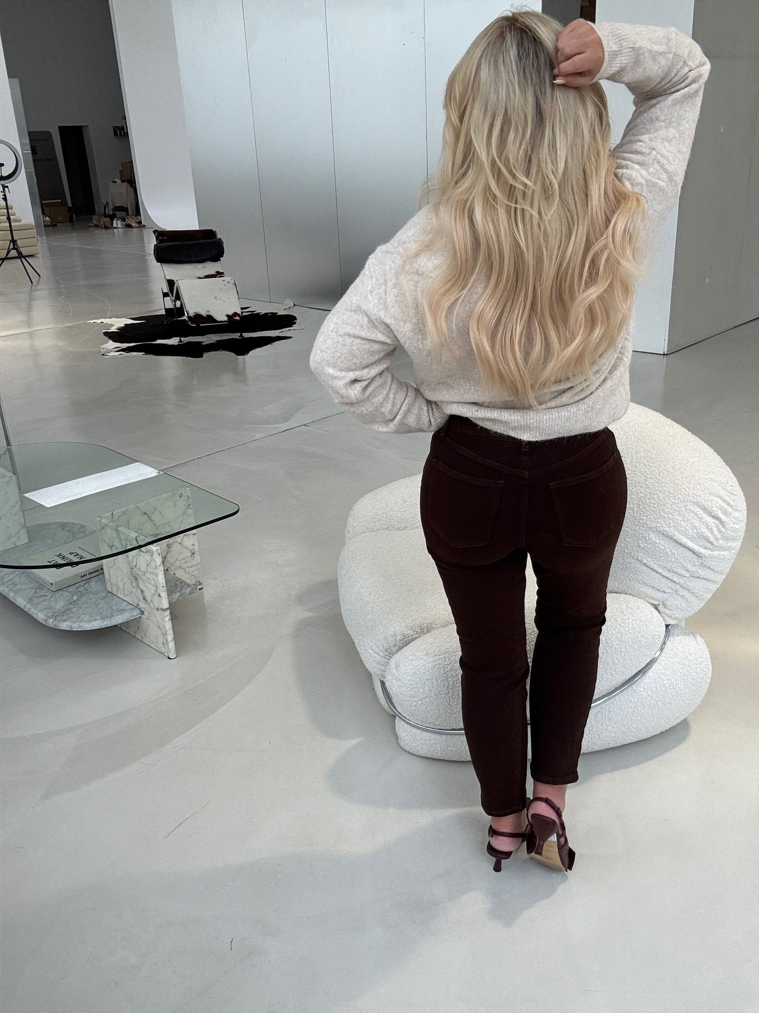 Mom Jeans DARK BROWN