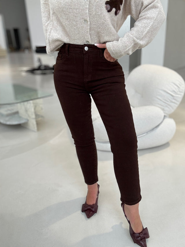 Mom Jeans DARK BROWN