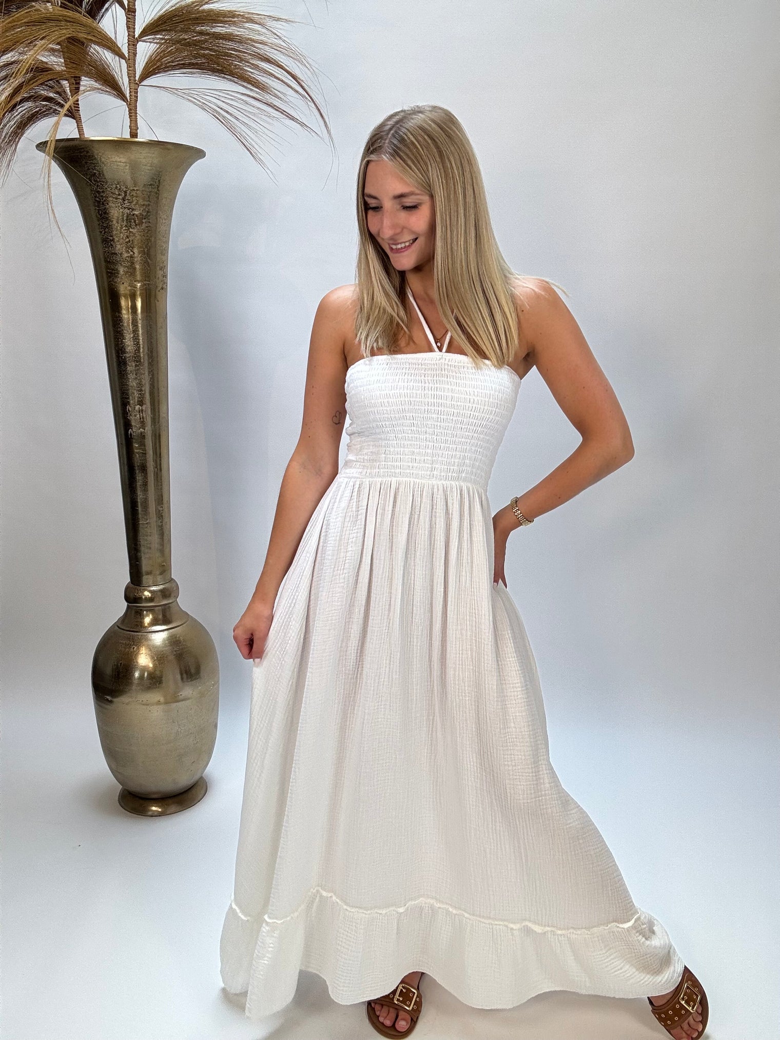 Musselin Kleid SOFT weiß