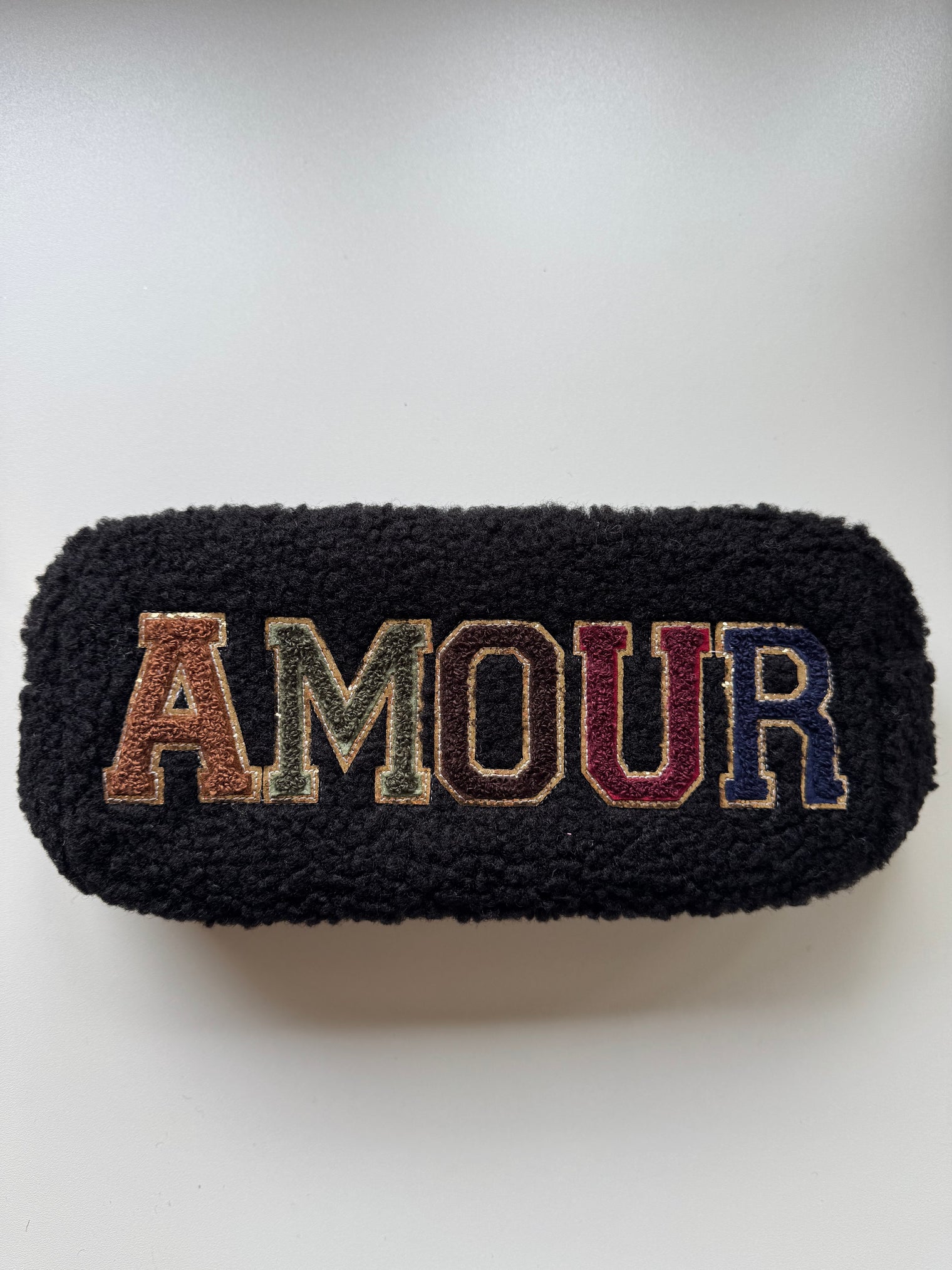 Long Teddy Bag schwarz AMOUR multi