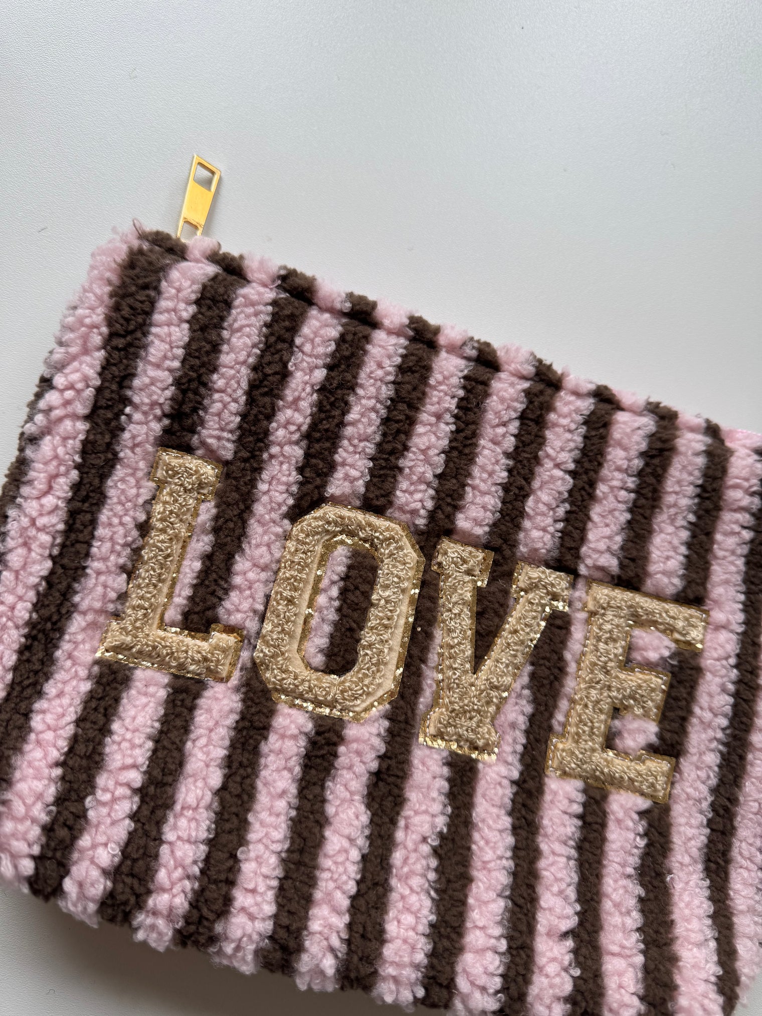 Teddy Bag toffee/rose SMILE beige