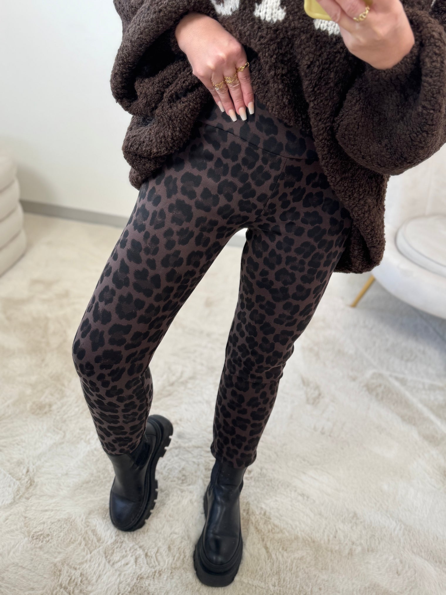 Leggings Leo Cozy Winter dark chocolate