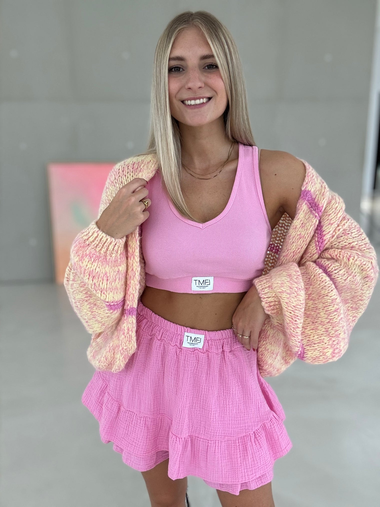 Musselin Hosenrock CANDY ROSE mit Patch