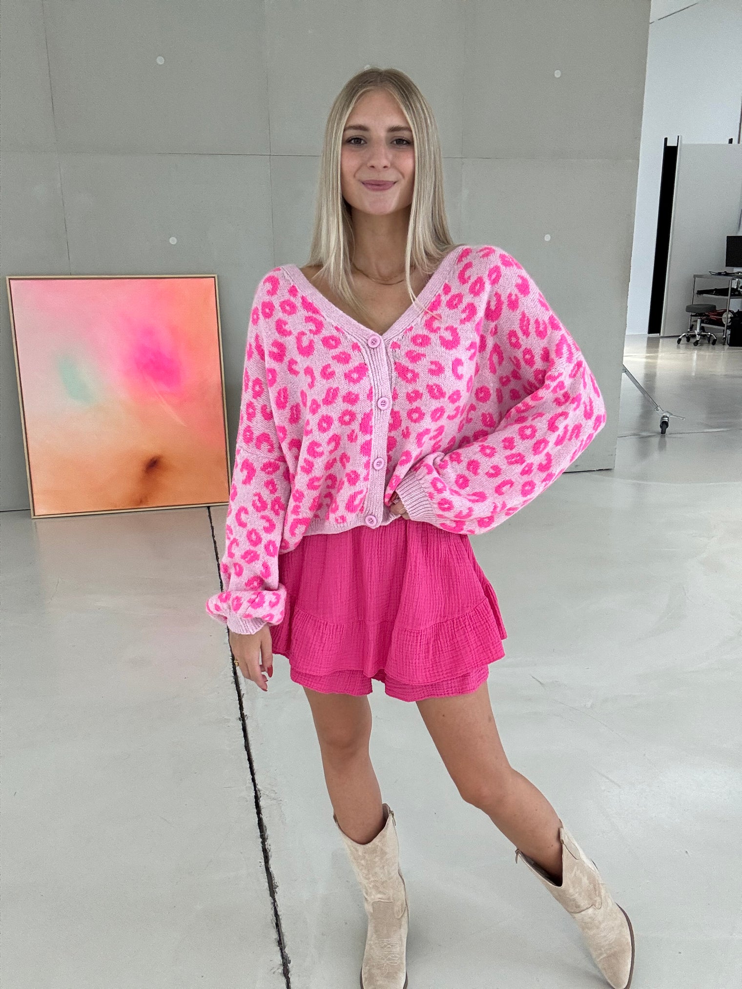 Musselin Hosenrock PINK mit Patch