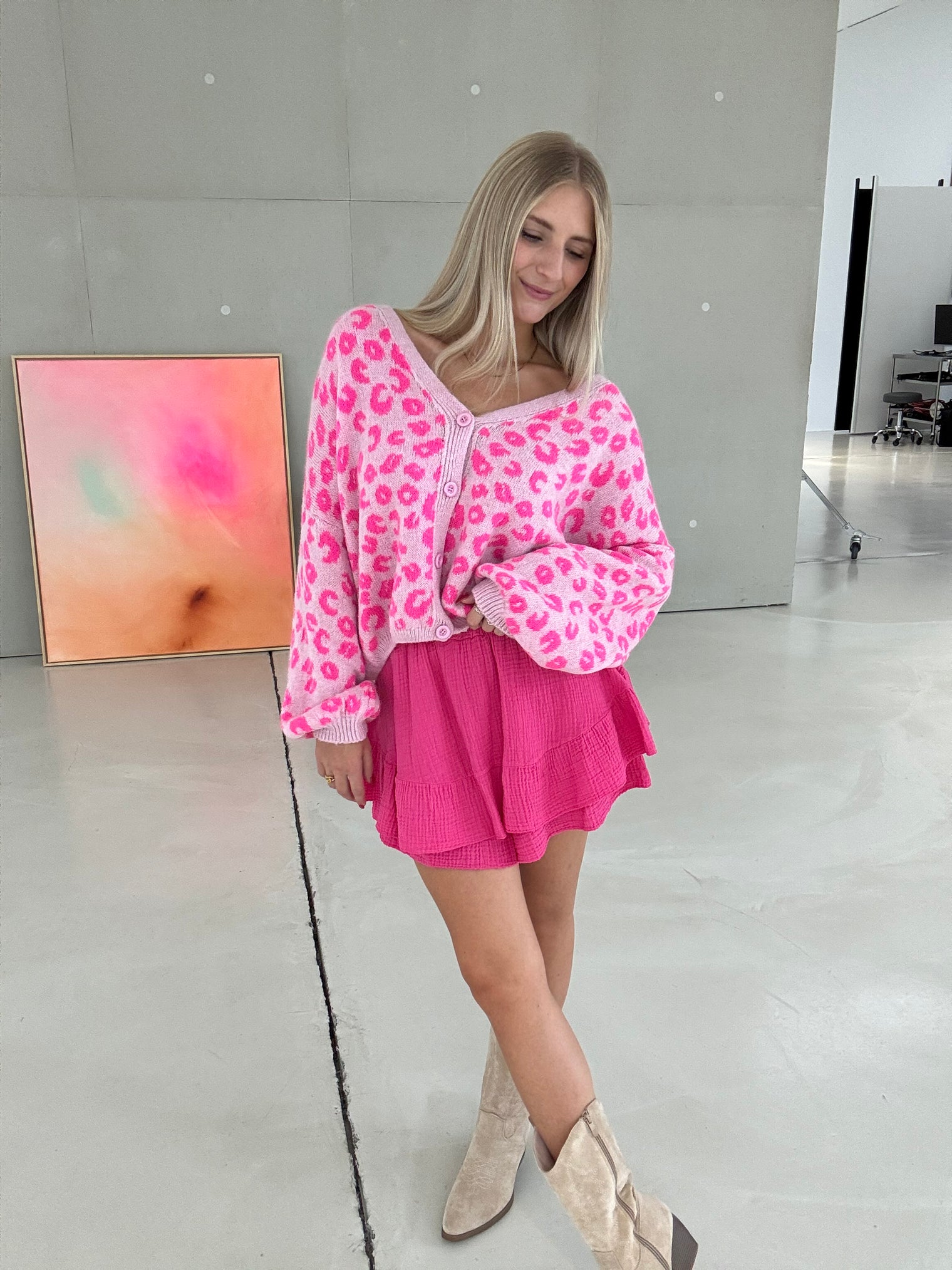 Musselin Hosenrock PINK mit Patch