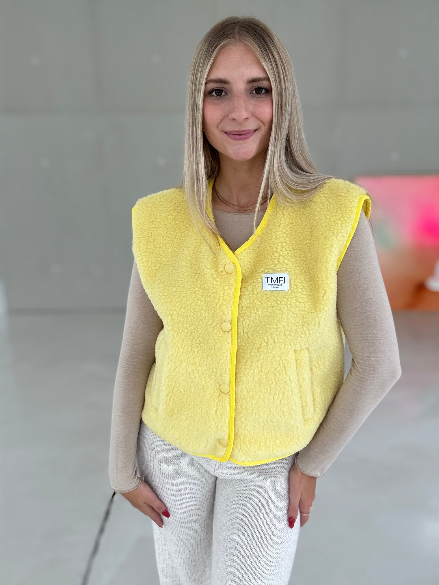 Teddyweste SIGNATURE buttermilk yellow