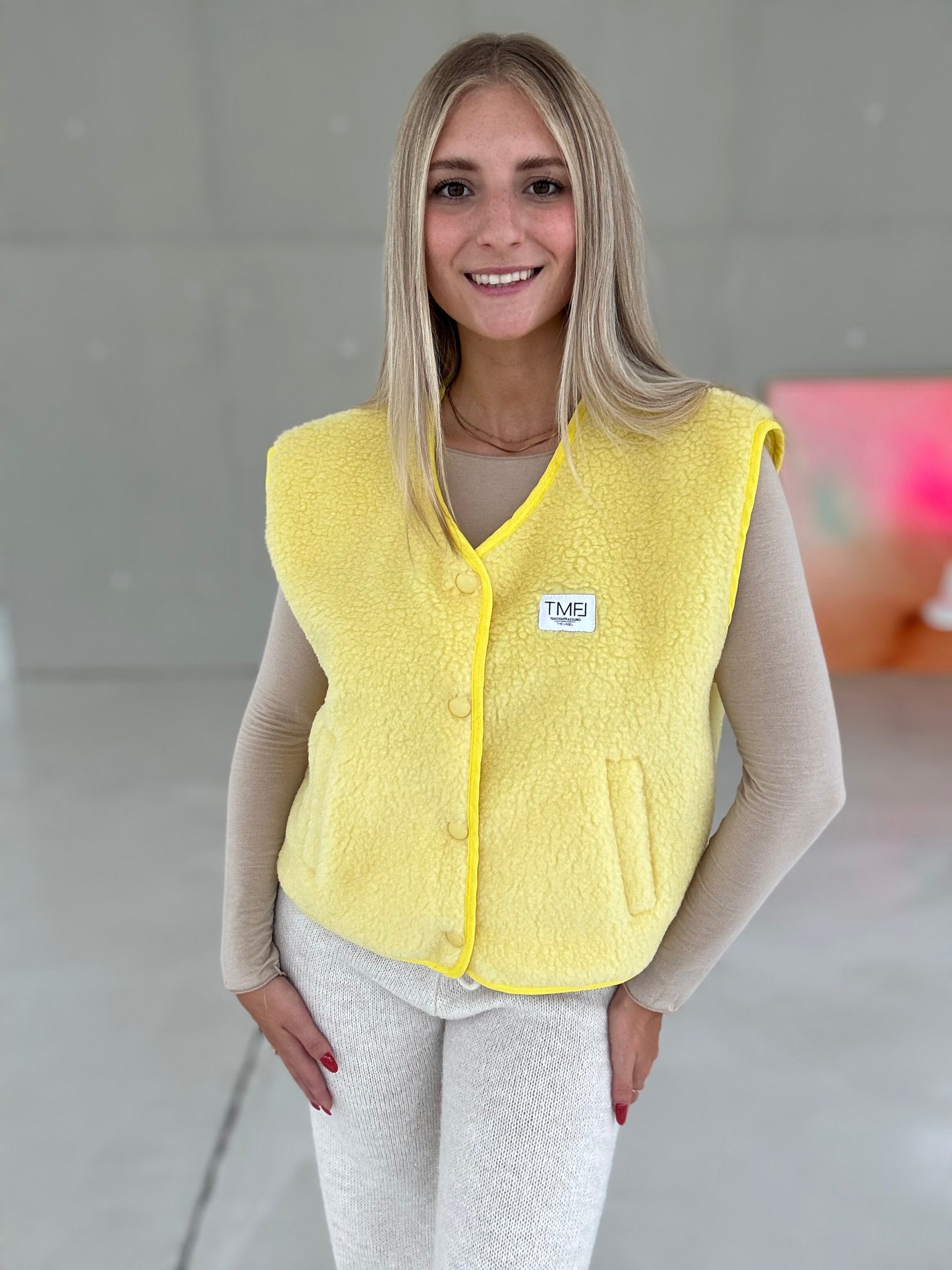 Teddyweste SIGNATURE buttermilk yellow