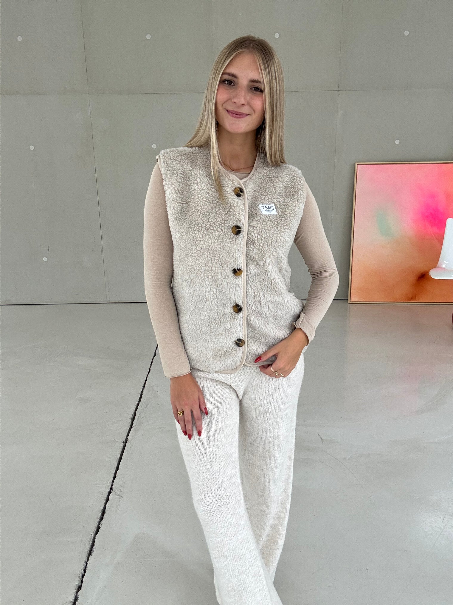 Teddyweste SIGNATURE taupe