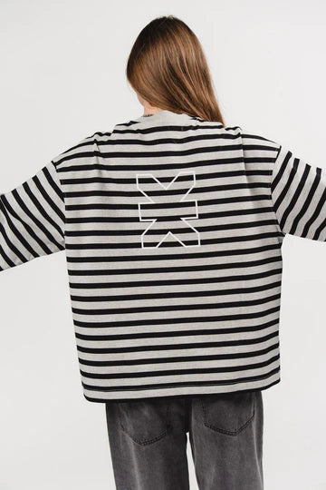 KARO KAUER LONGSLEEVE CROPPED STRIPES