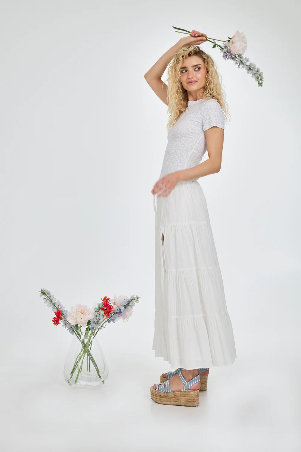 OH APRIL Valeska Skirt Off White