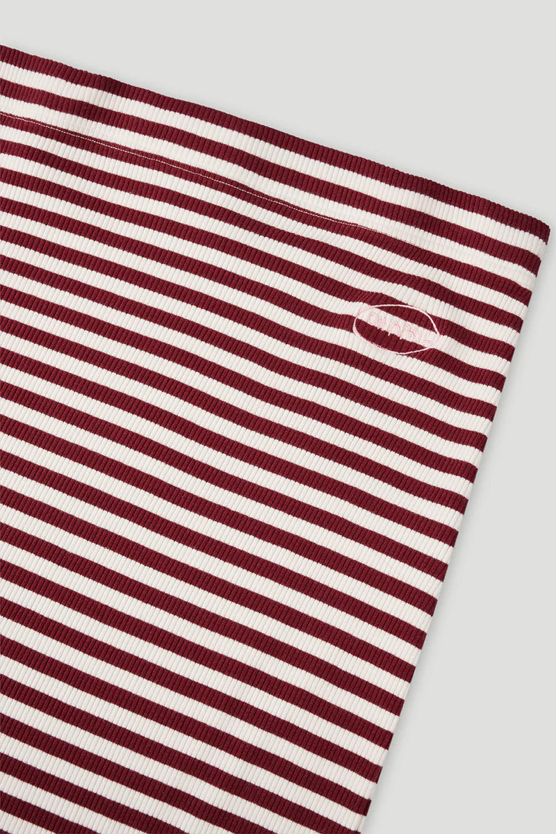 OH APRIL Lior Striped Skirt Cherrywood