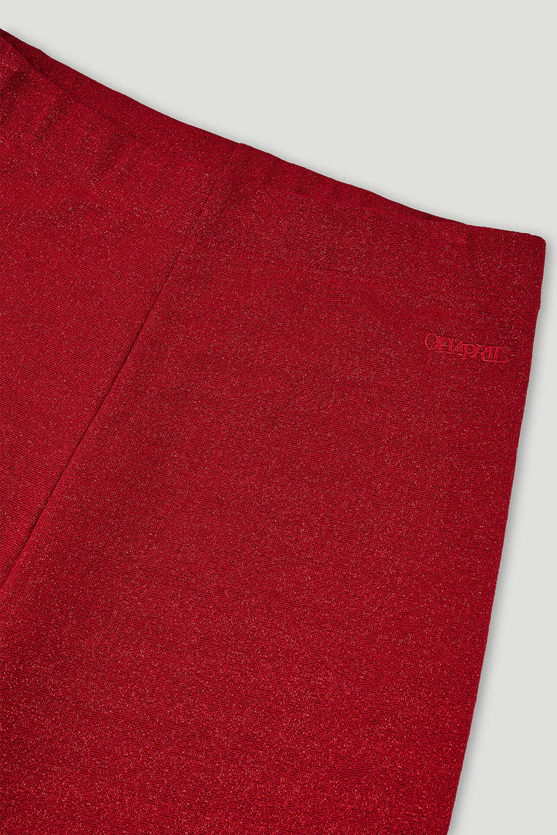 OH APRIL Loui Flared Pants Maroon