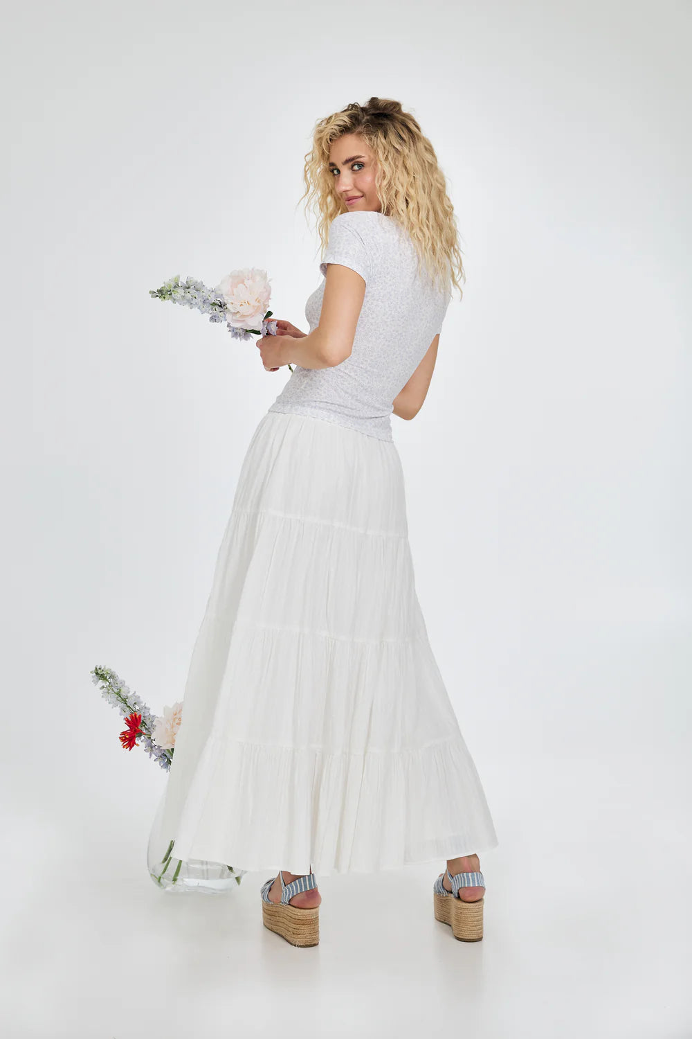 OH APRIL Valeska Skirt Off White