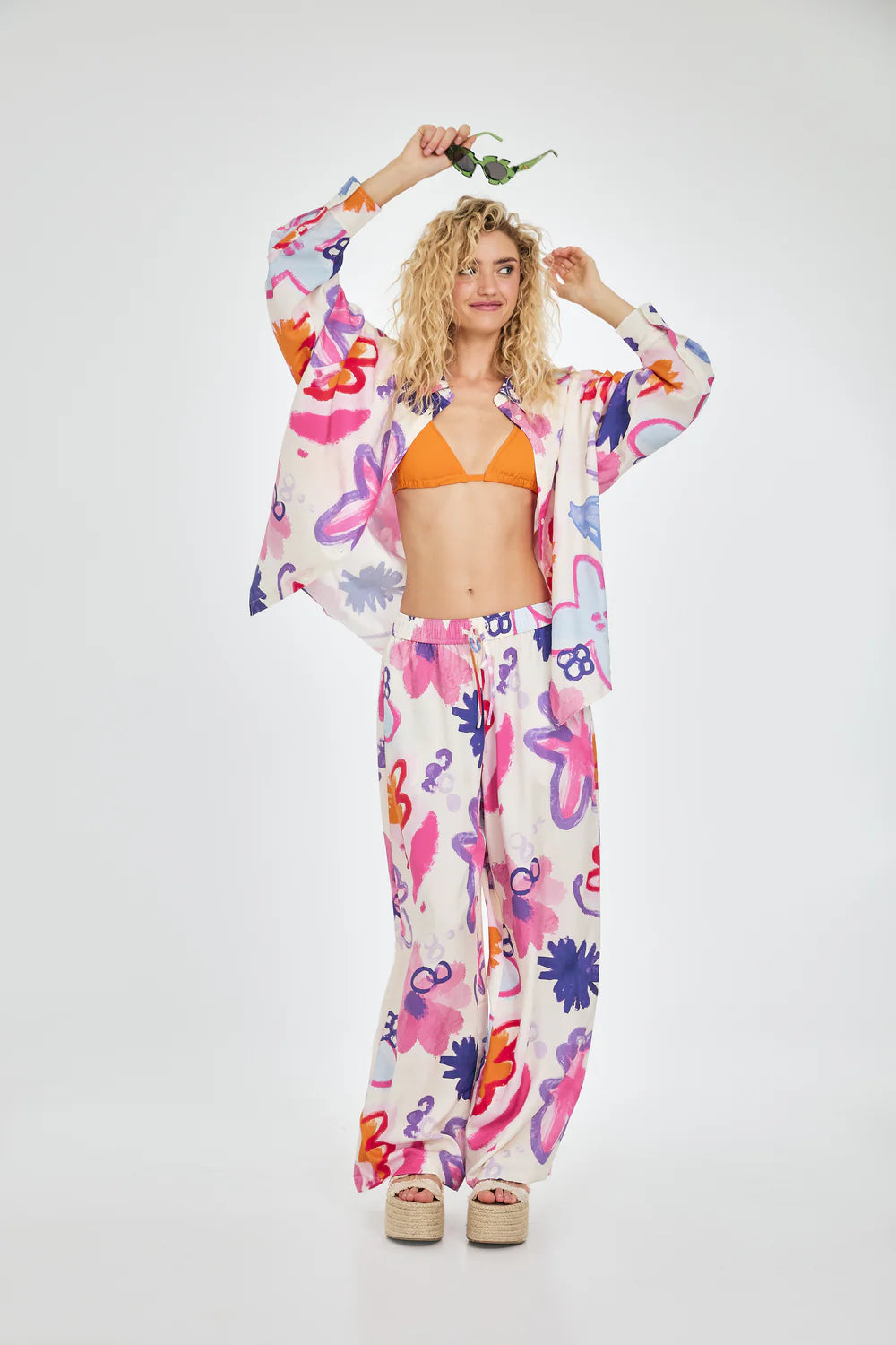 OH APRIL Melina Shirt Scribble Flower