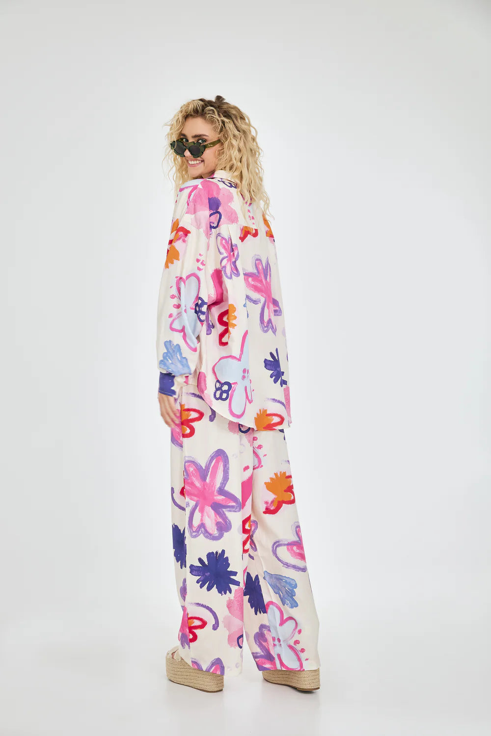 OH APRIL Melina Shirt Scribble Flower