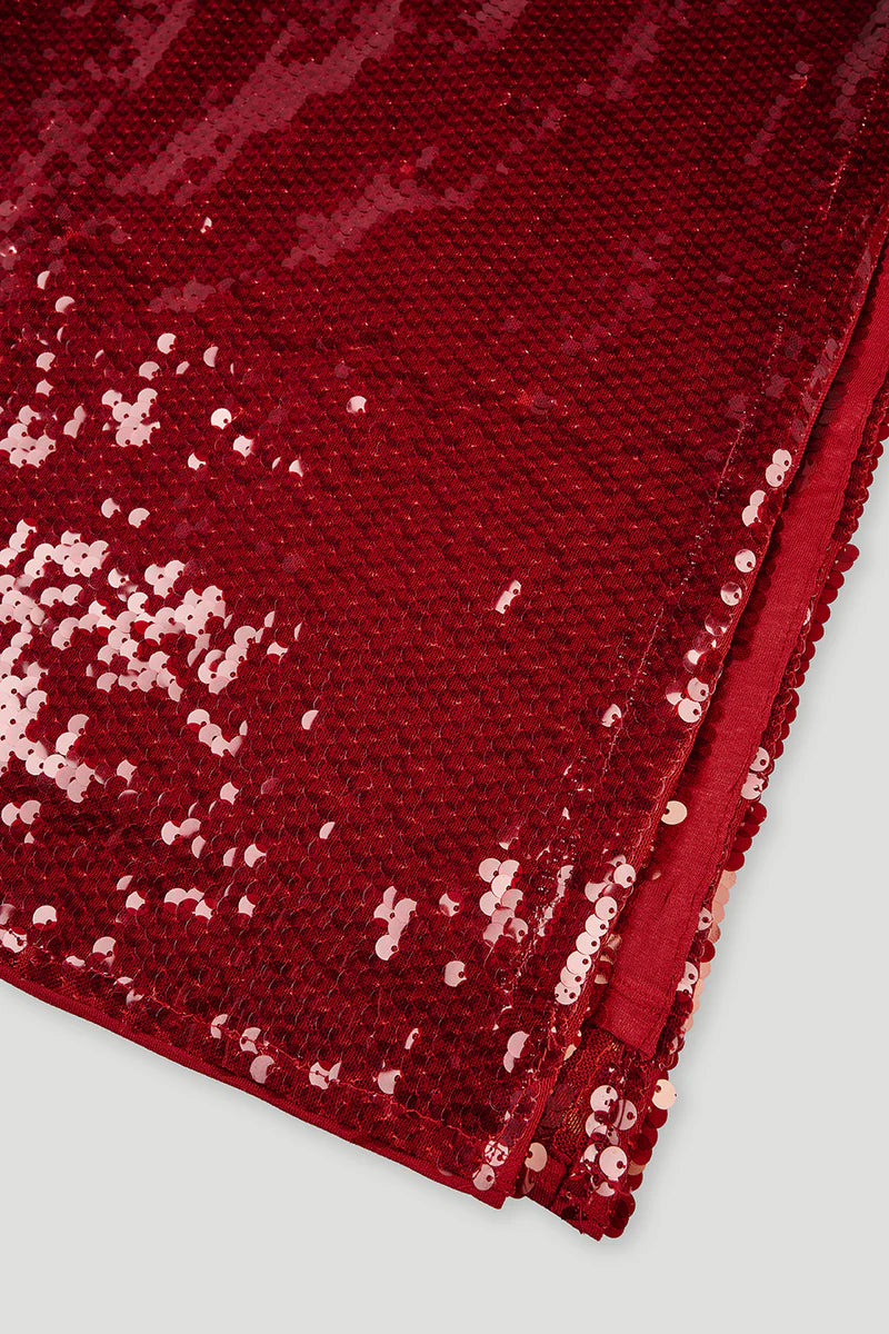 OH APRIL Nika Skirt Maroon