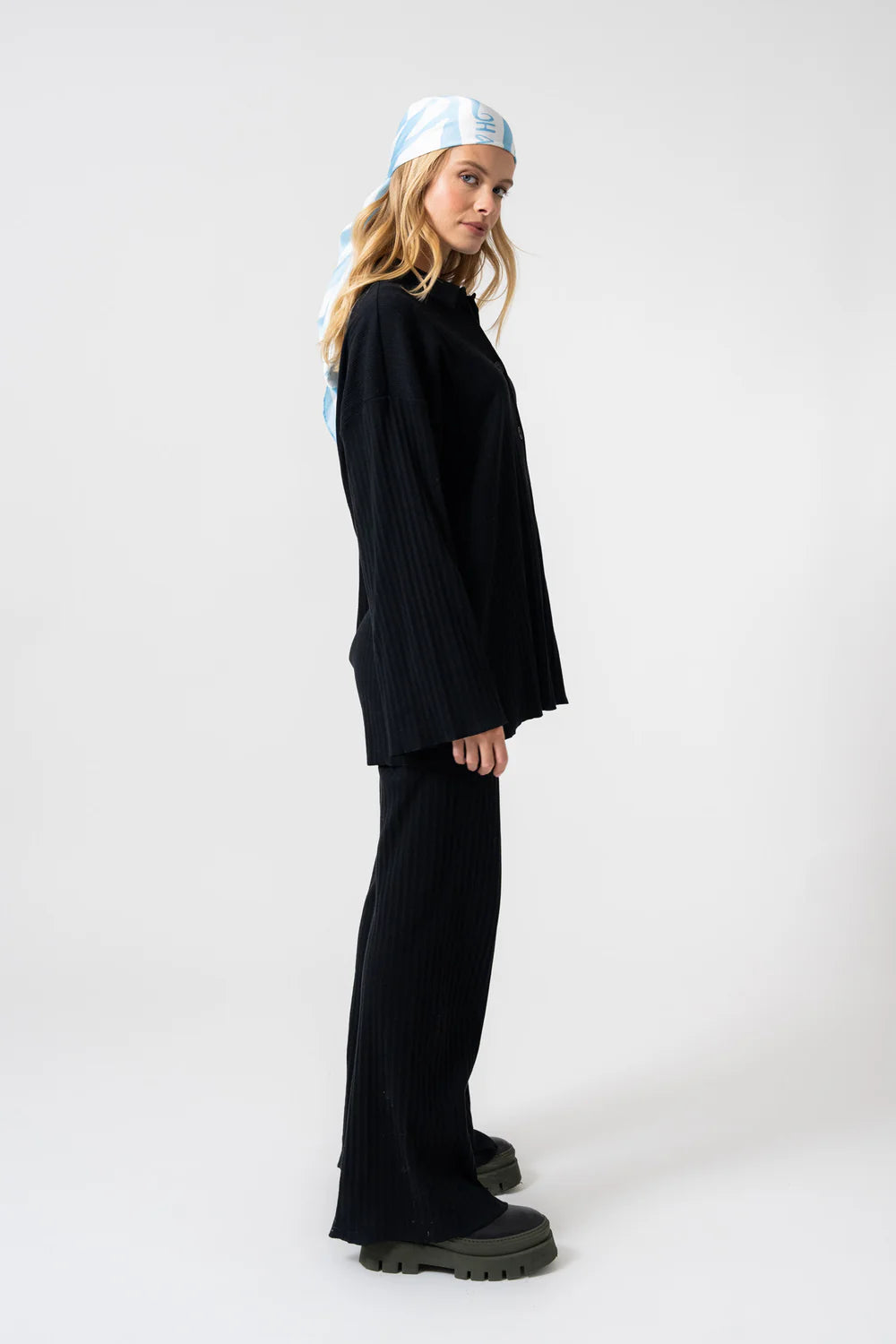 OH APRIL Lyle Flared Pants black