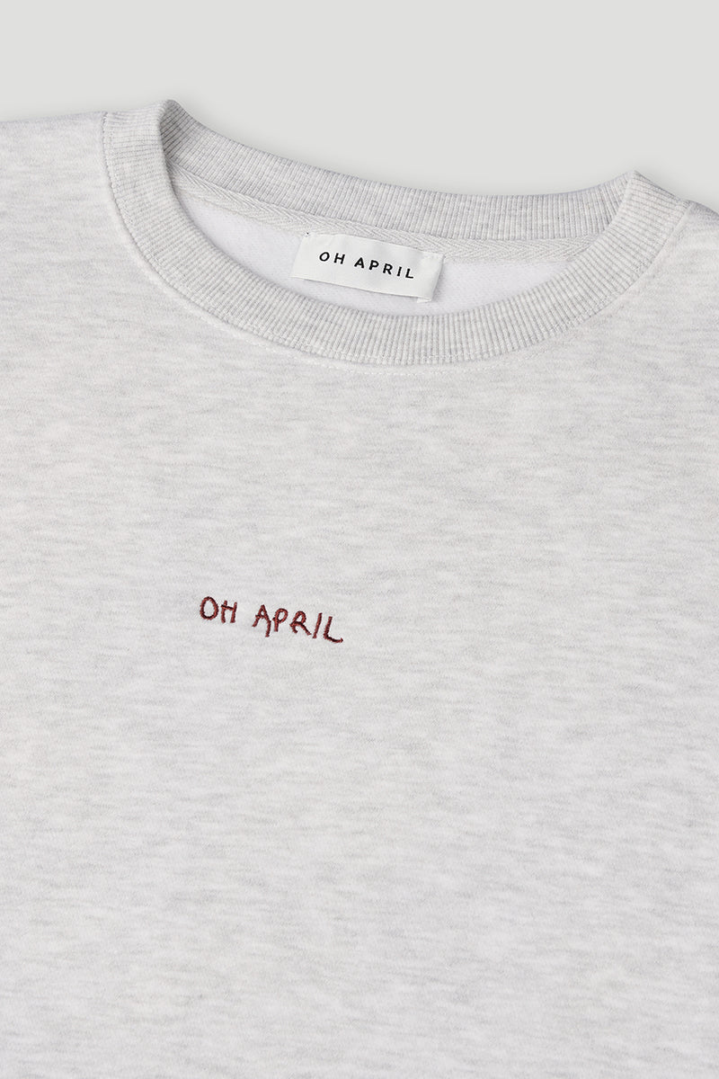 OH APRIL Oversized Sweater Magic Grey Melange