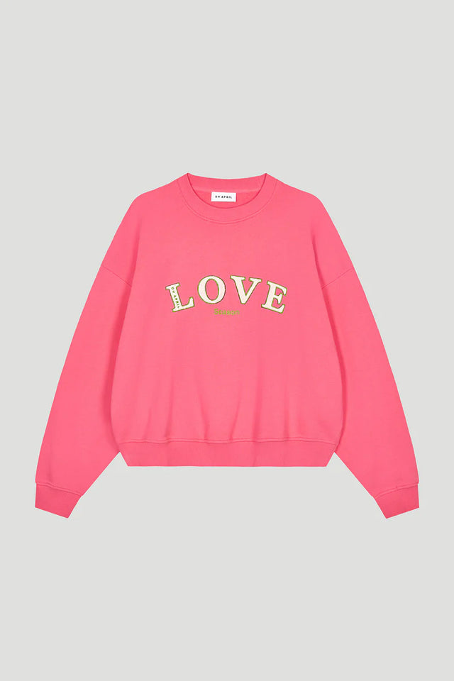OH APRIL Regular Sweater Love Dark Rose