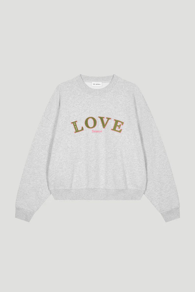 OH APRIL Regular Sweater Love Grey Melange
