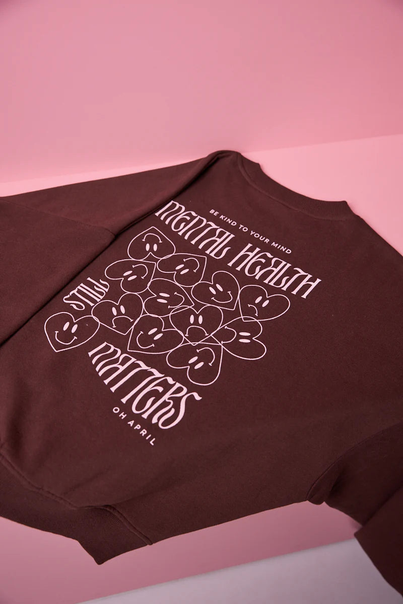 OH APRIL Regular Sweater Mental Health BROWN