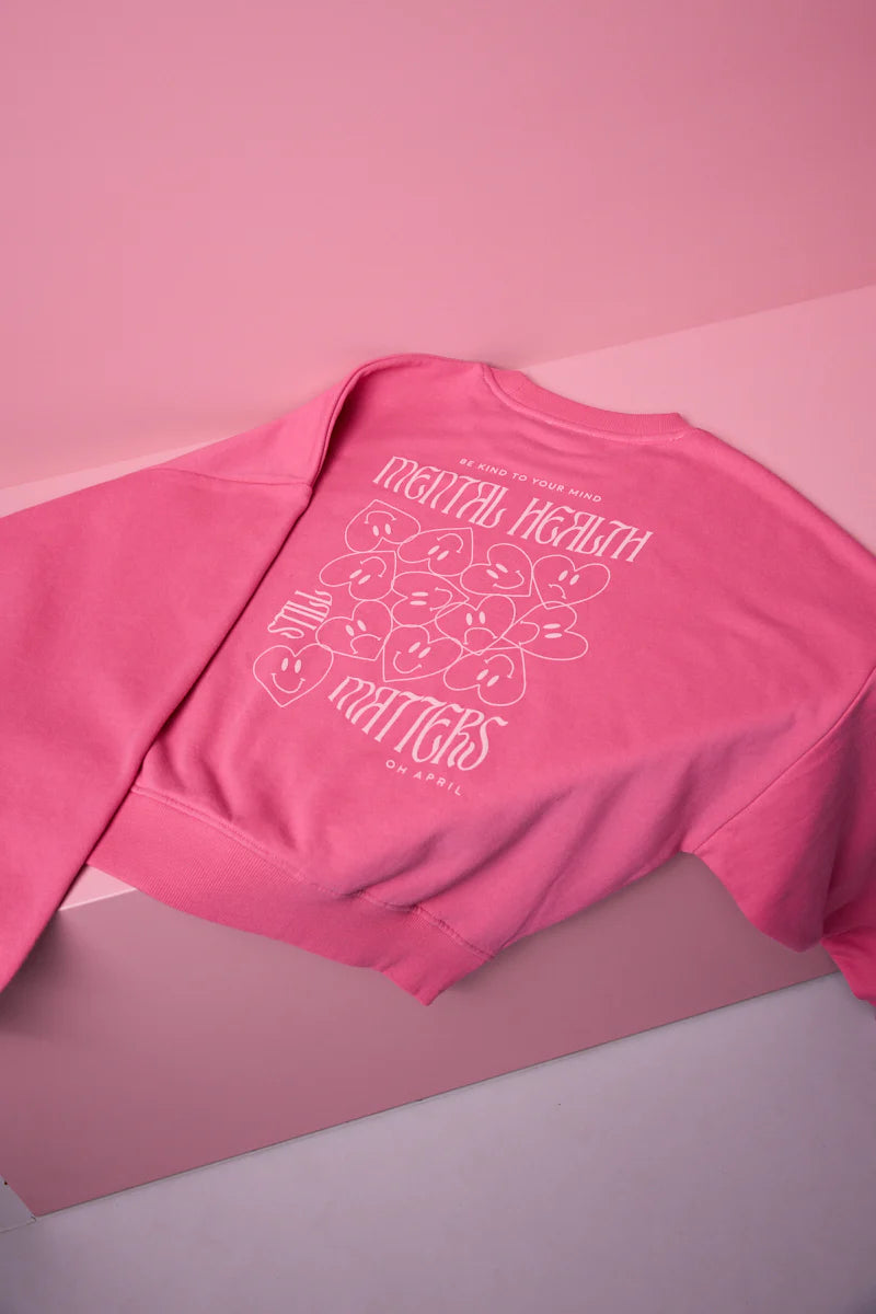 OH APRIL Regular Sweater Mental Health PINK