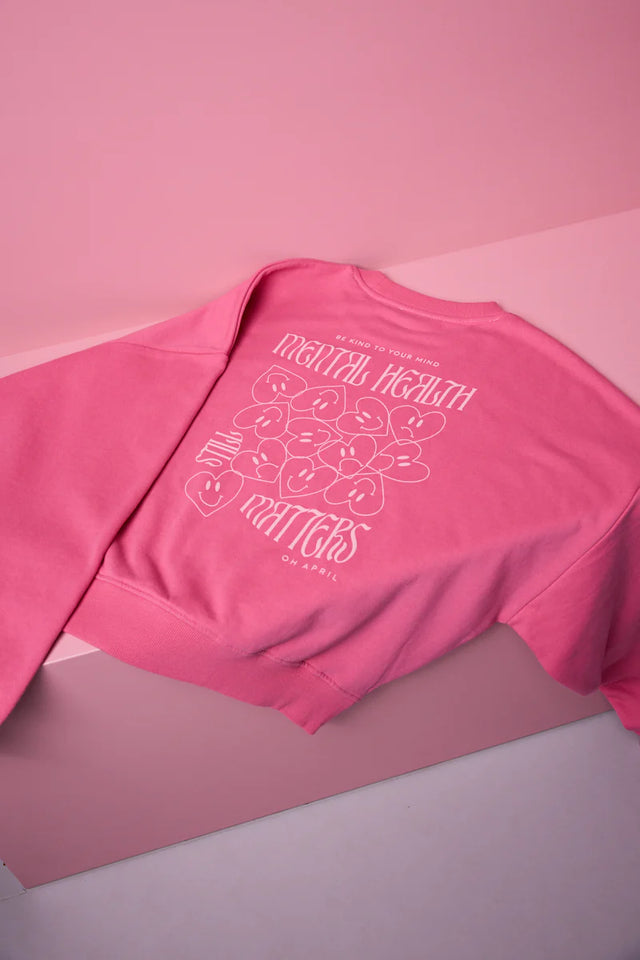 OH APRIL Regular Sweater Mental Health PINK