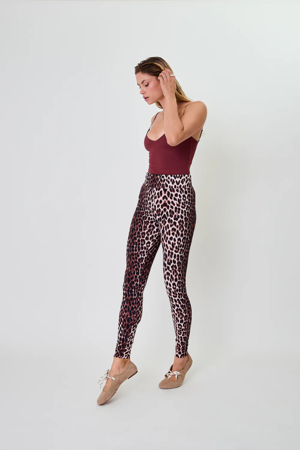 OH APRIL Rita Leggings Leo Cherrywood