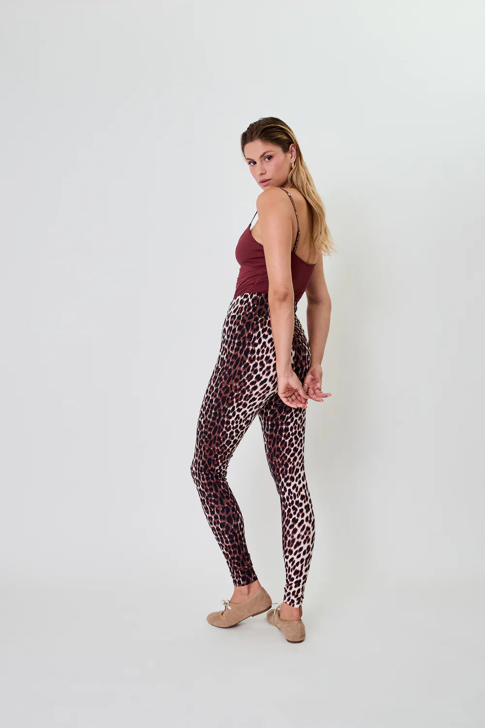 OH APRIL Rita Leggings Leo Cherrywood