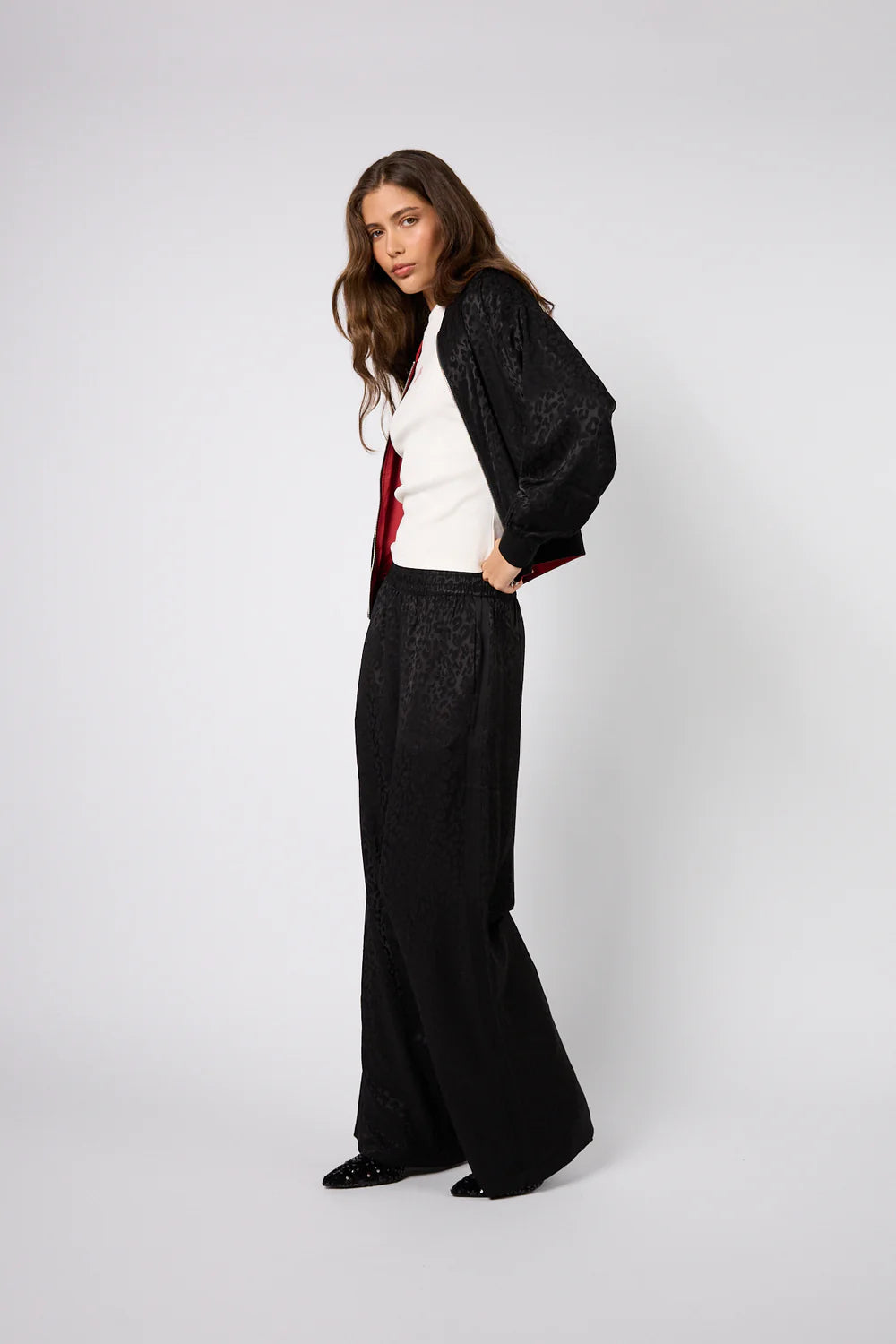 OH APRIL Saela Trackpants Leo Black