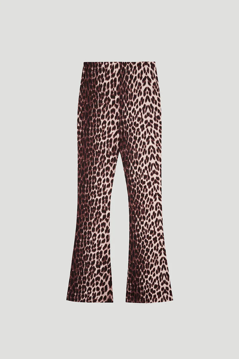 OH APRIL Tia Bootcut Leggings Leo Cherrywood