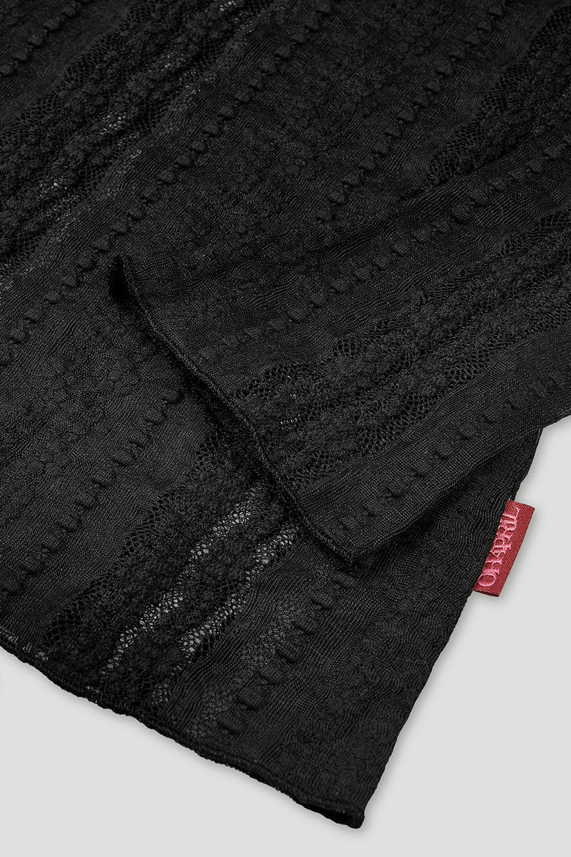 OH APRIL Zahara Lace Longsleeve Black