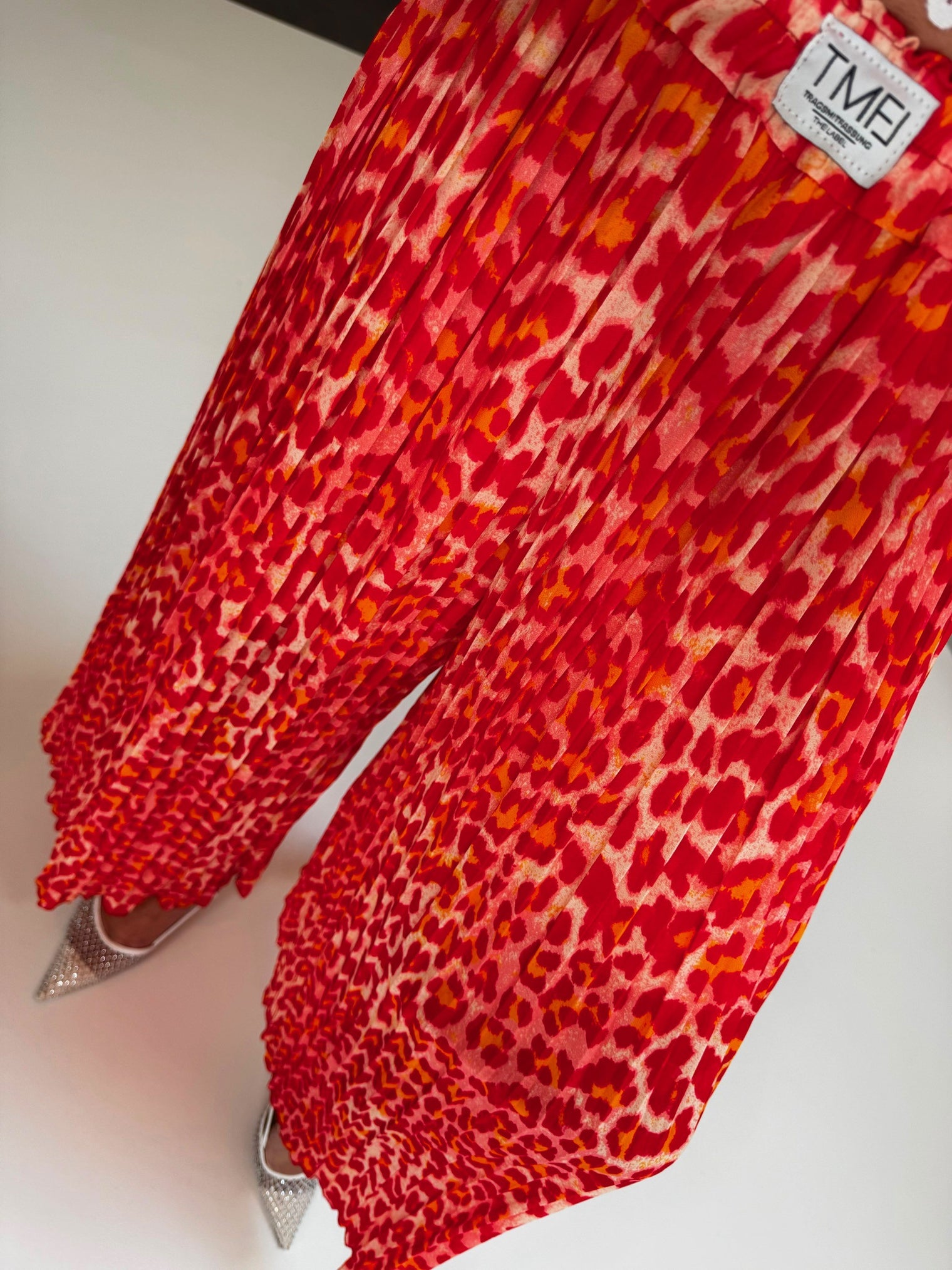 Signature Plisseehose rot LEO POWER rot/orange